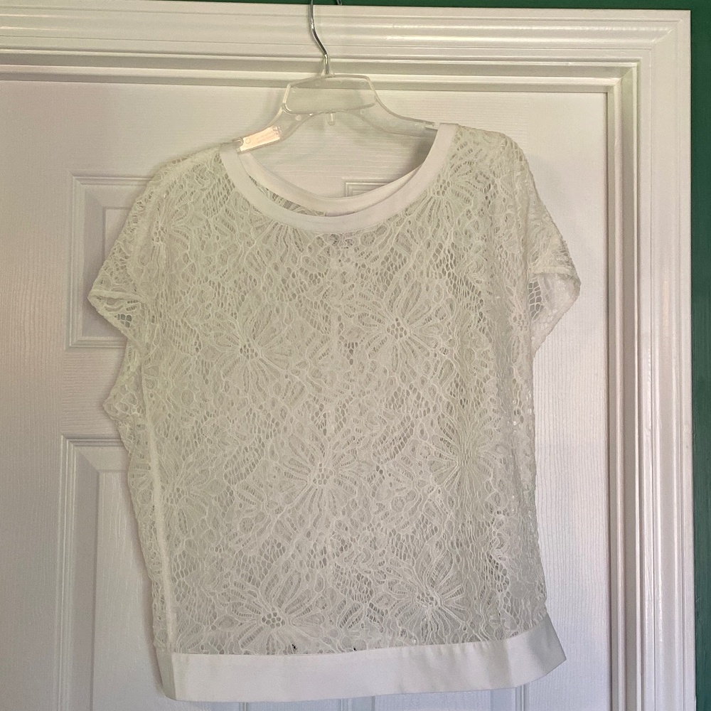 White lace blouse